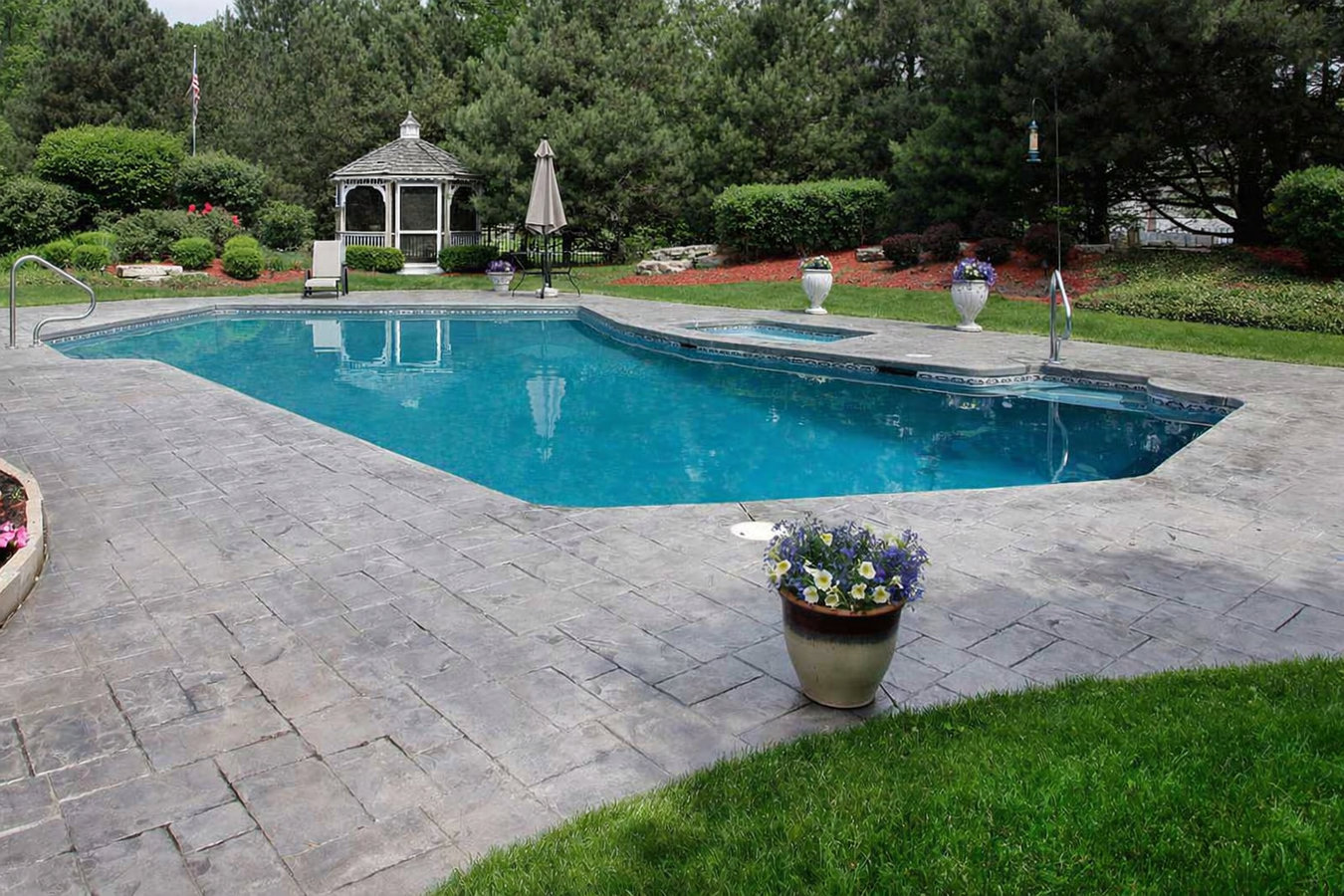 Concrete pool decks